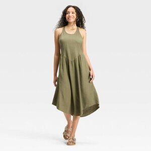 Universal Thread Drop Waist Linen Dress size XS NWT